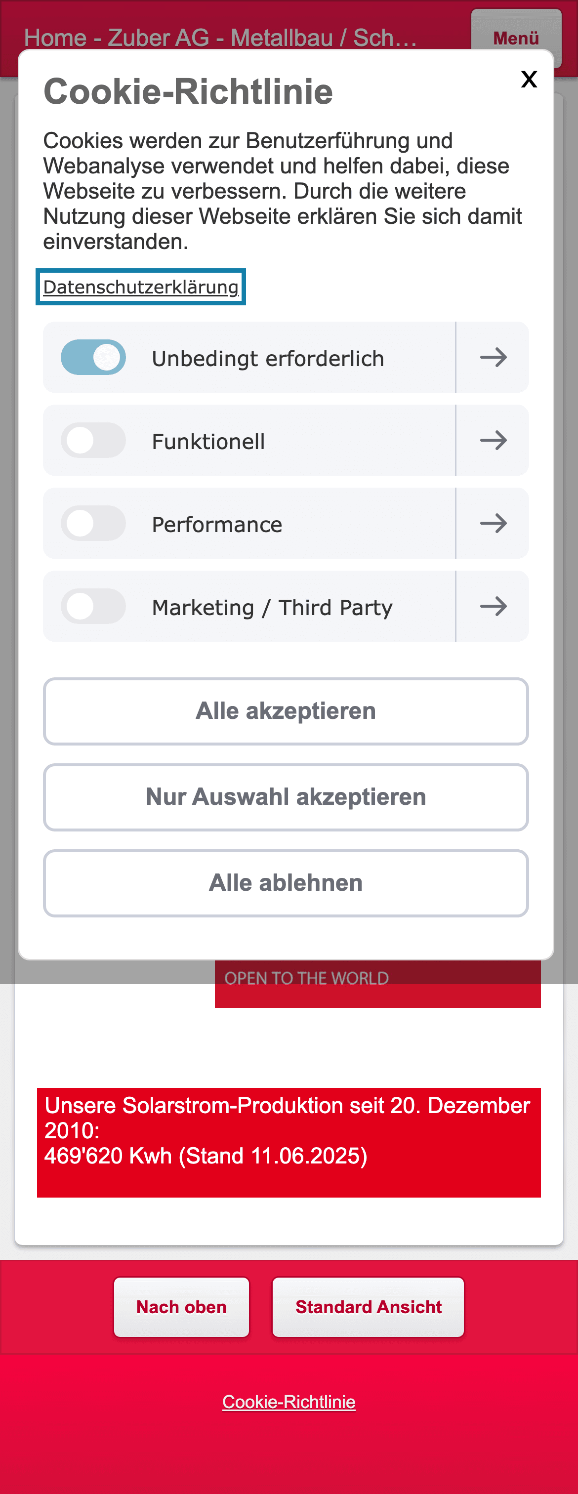 Heute · zuber-metallbau.ch